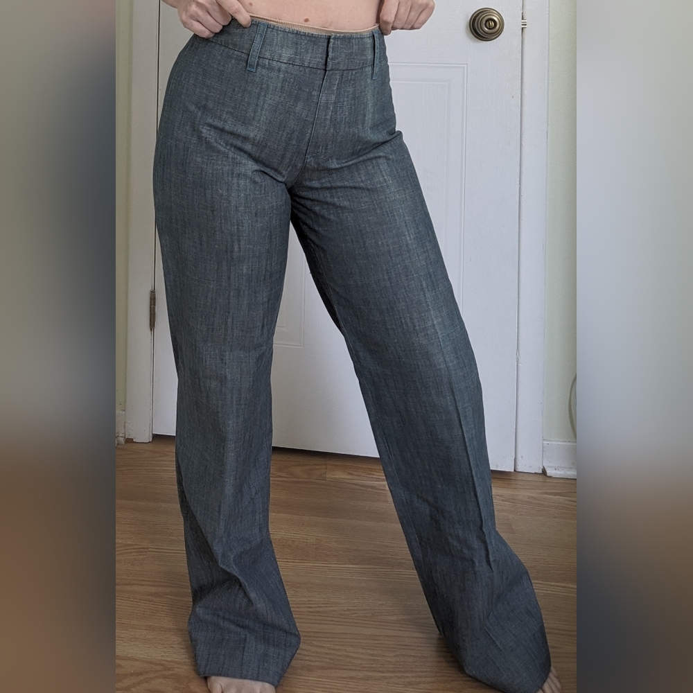 Hugo Boss straight leg pants, denim look